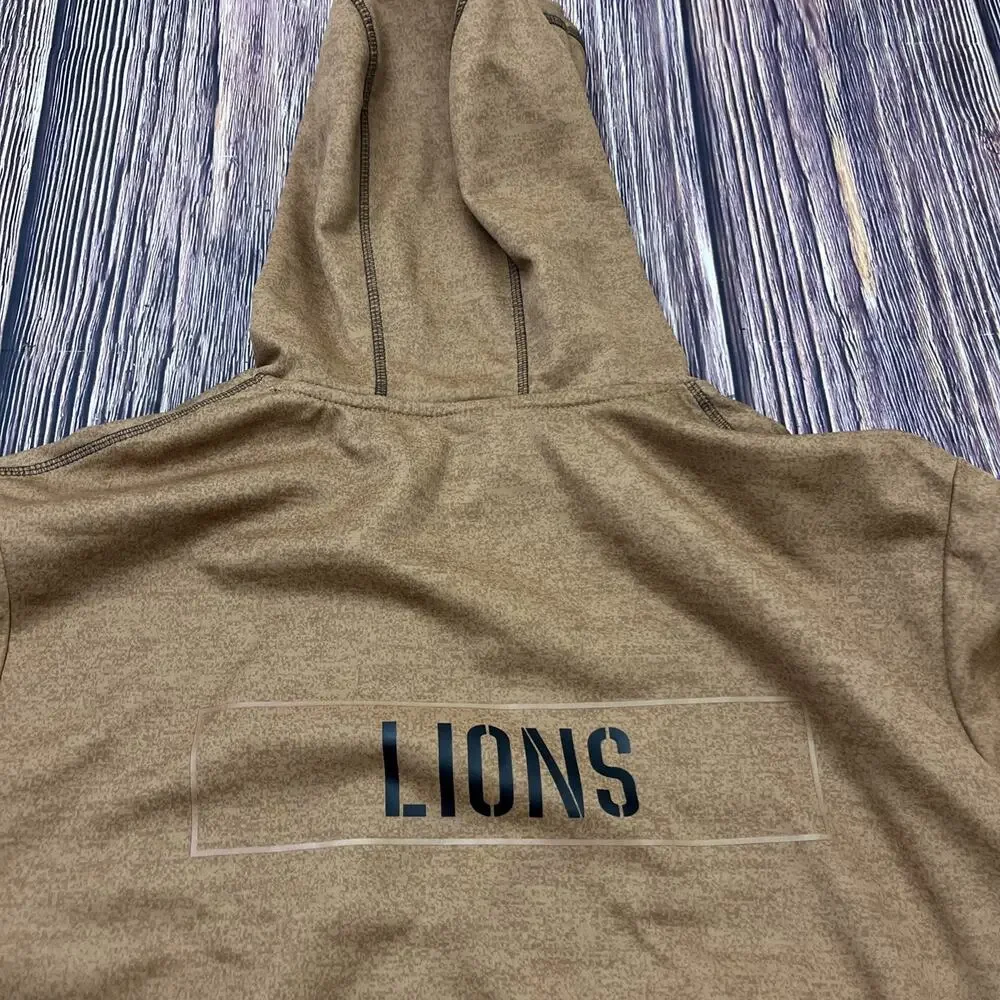 Detroit Lions NFL On Field Hoodie Nike Salute Military Style Mens Size XL